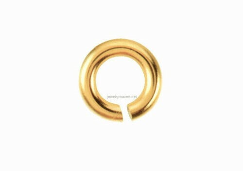 4mm OD 2.6mm ID SOLID 18k Yellow Gold 22ga gauge OPEN Jump Ring JewelryMaven USA