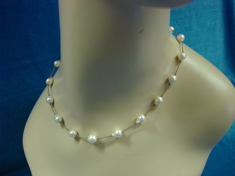 BEAUTIFUL 16″ 14K GOLD HAND STRUNG SOUTH SEAS BAROQUE PEARL NECKLACE! AMAZING!