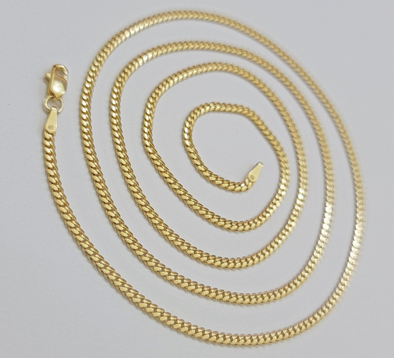 Solid 18k Gold Necklace Chain Miami Cuban Link 2.5mm 22 Inch Real 18kt Men Women