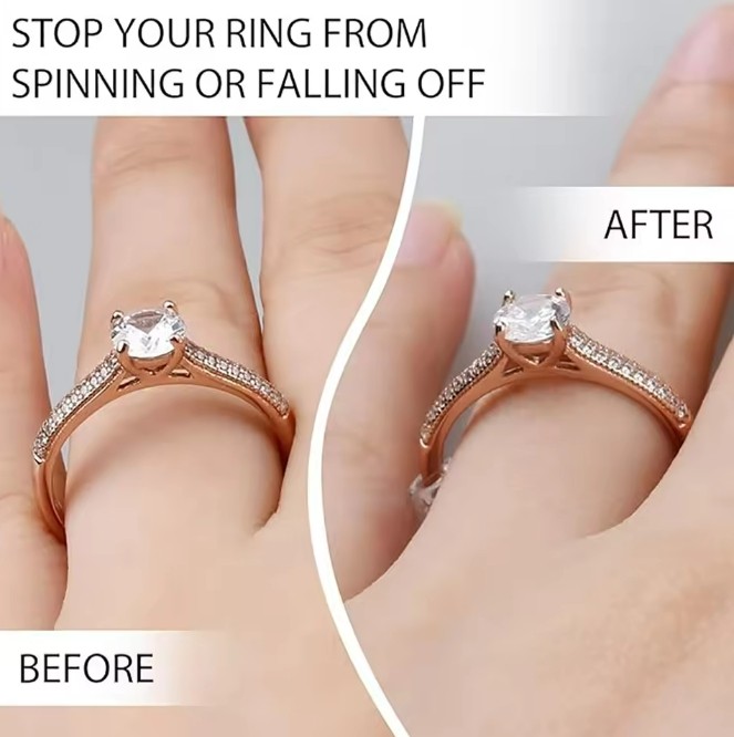 3PCS Ring Size Adjuster Invisible Clear Ring Sizer Jewelry Fit Reducer Guard US