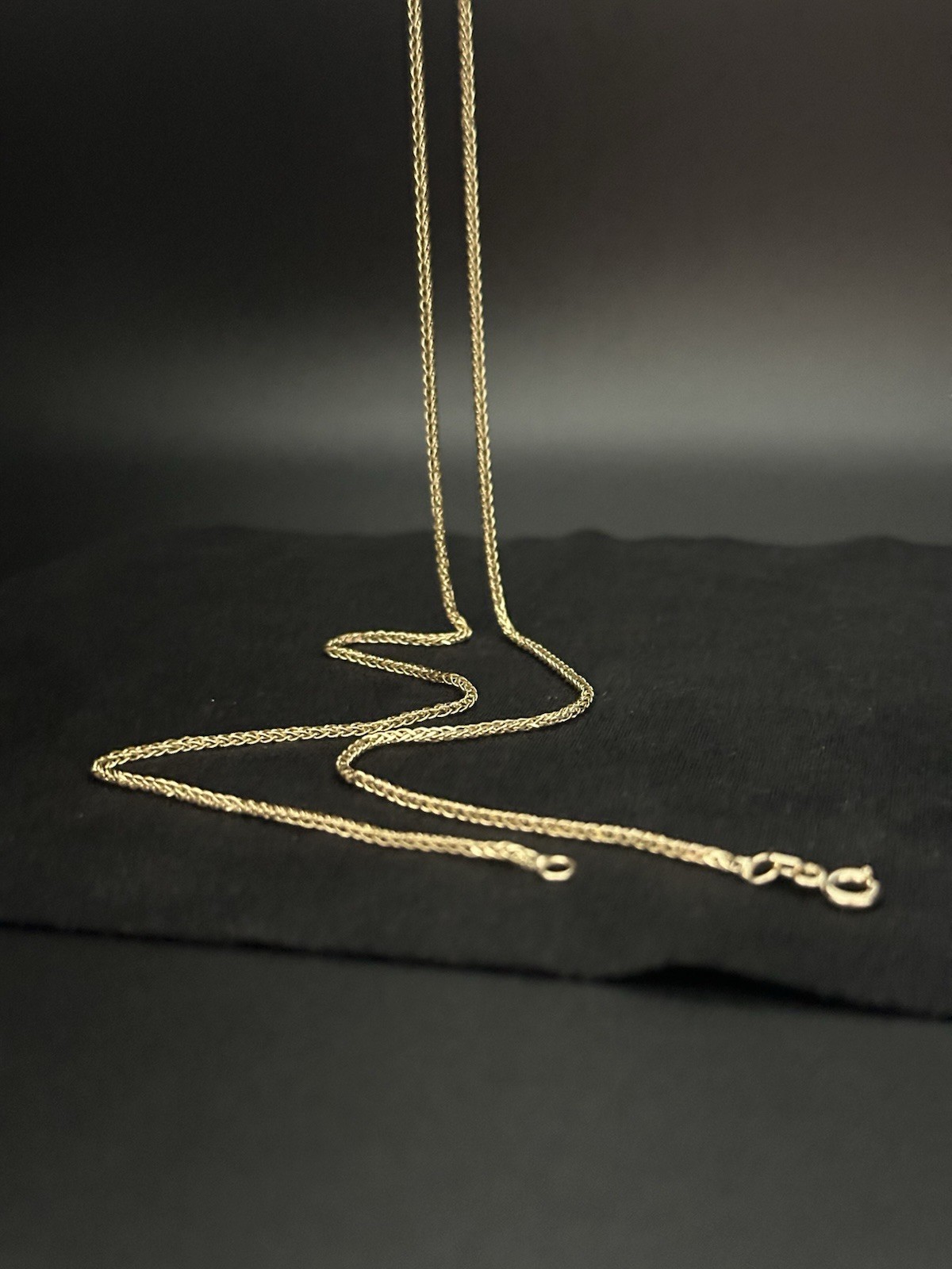 14K Yellow Gold Spiga Wheat Chain Necklace 22” 2.0mm 585 Hallmark Genuine Gold