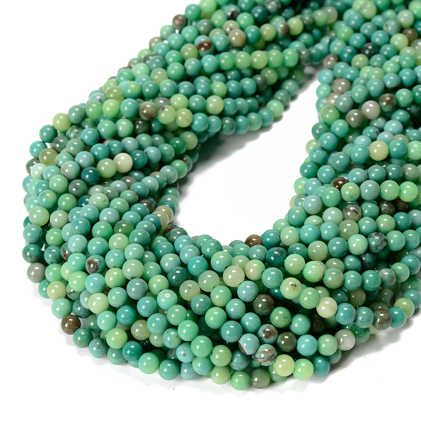 Natural Chrysoprase Smooth Round Beads 4mm 6mm 8mm 10mm 12mm 15.5″ Strand