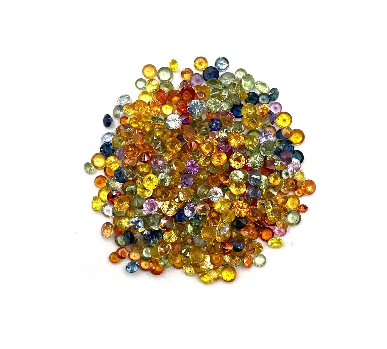 Natural Multi Sapphire Round Cut Loose Gemstone Lot 20 Pcs 2.50-3 MM 2 CT