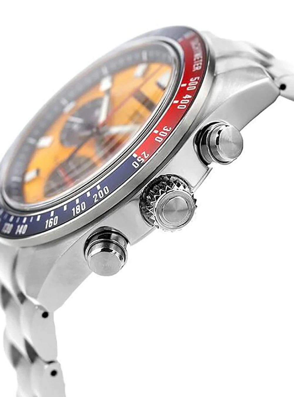 Seiko Prospex Speedtimer “Pogue” Orange Dial Stainless Steel Watch SSC947