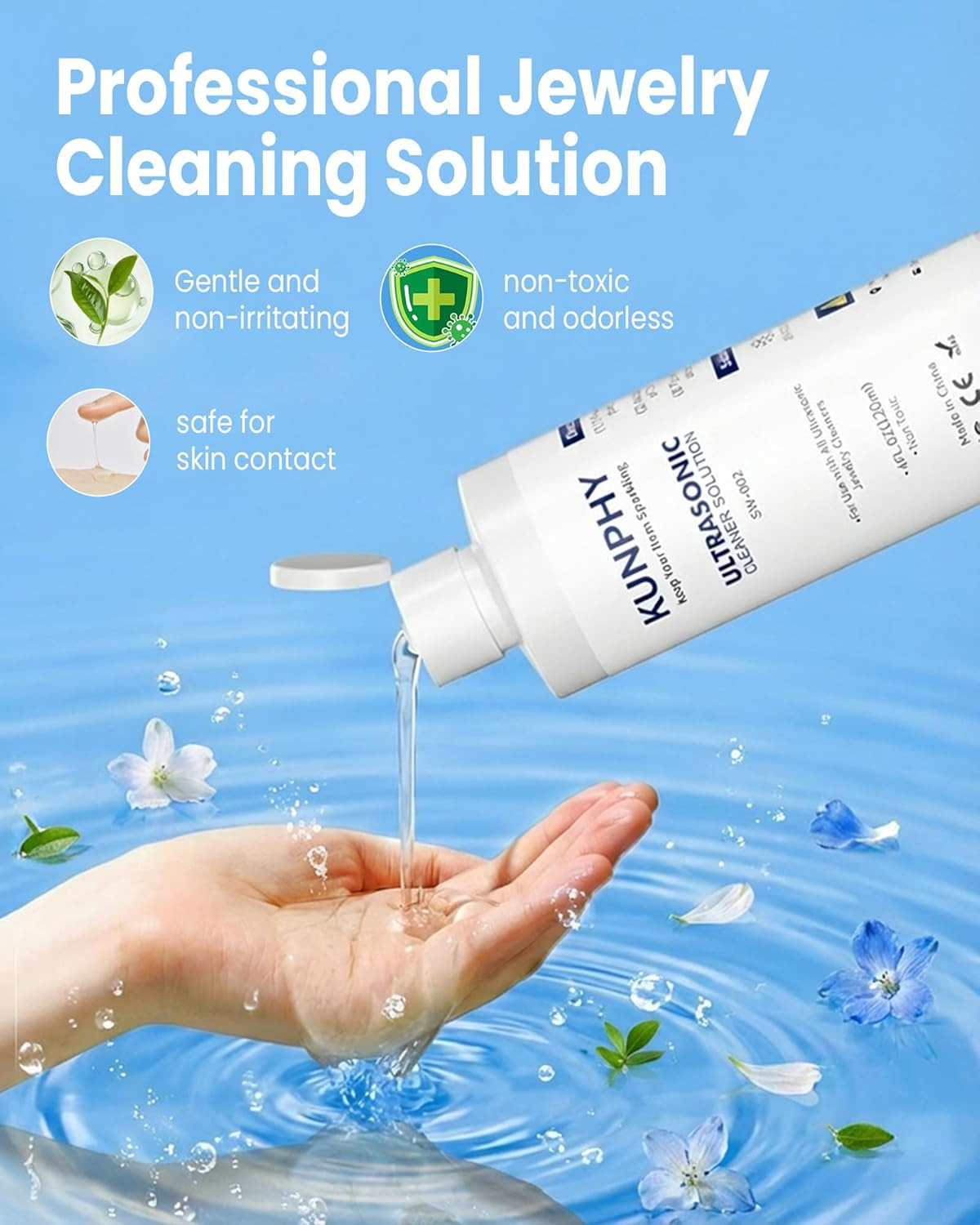 Jewelry Cleaner Solution -Ultrasonic Cleaner Solution for Gold, Silver, Platinum