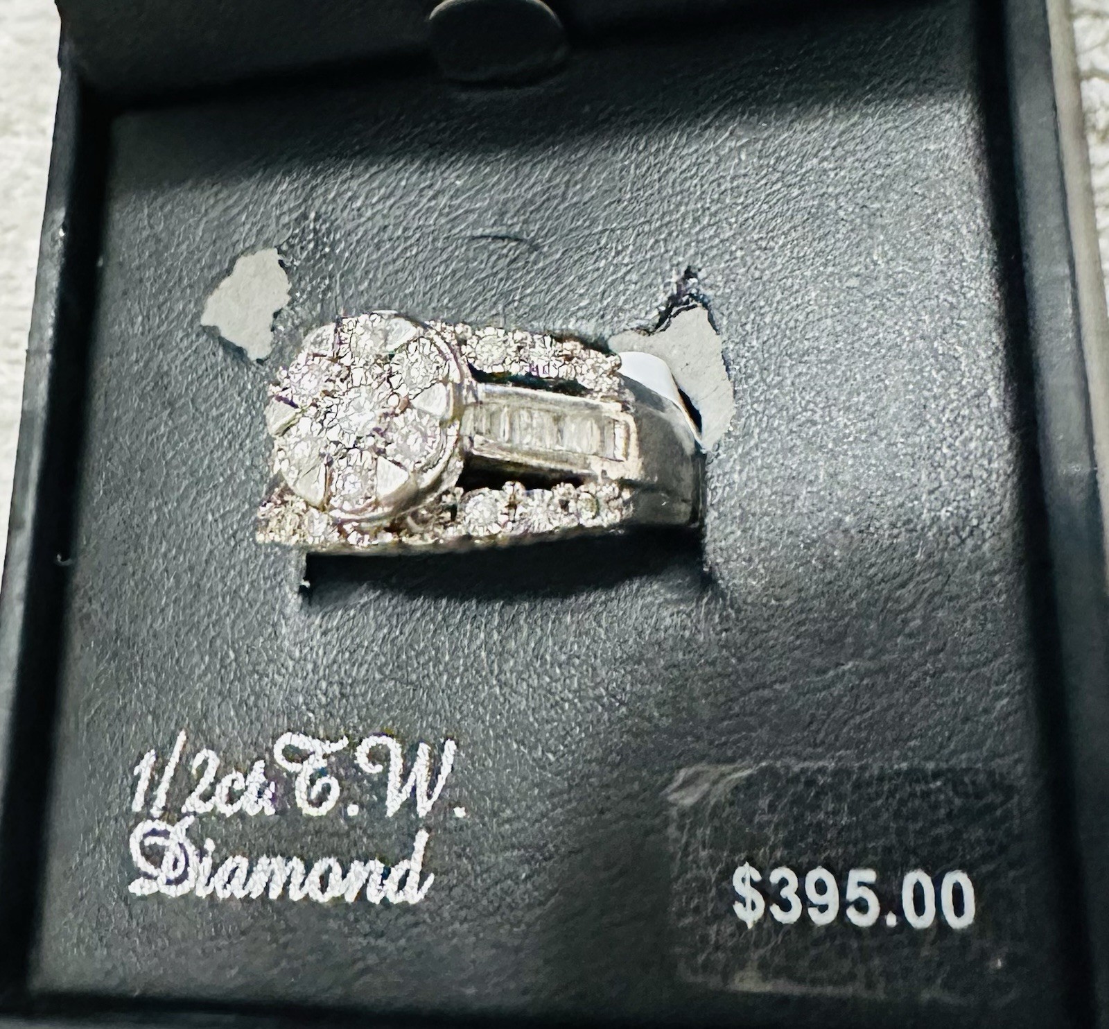 Kohl’s Sterling Silver Diamond Engagement Ring .50 CTW Sz7