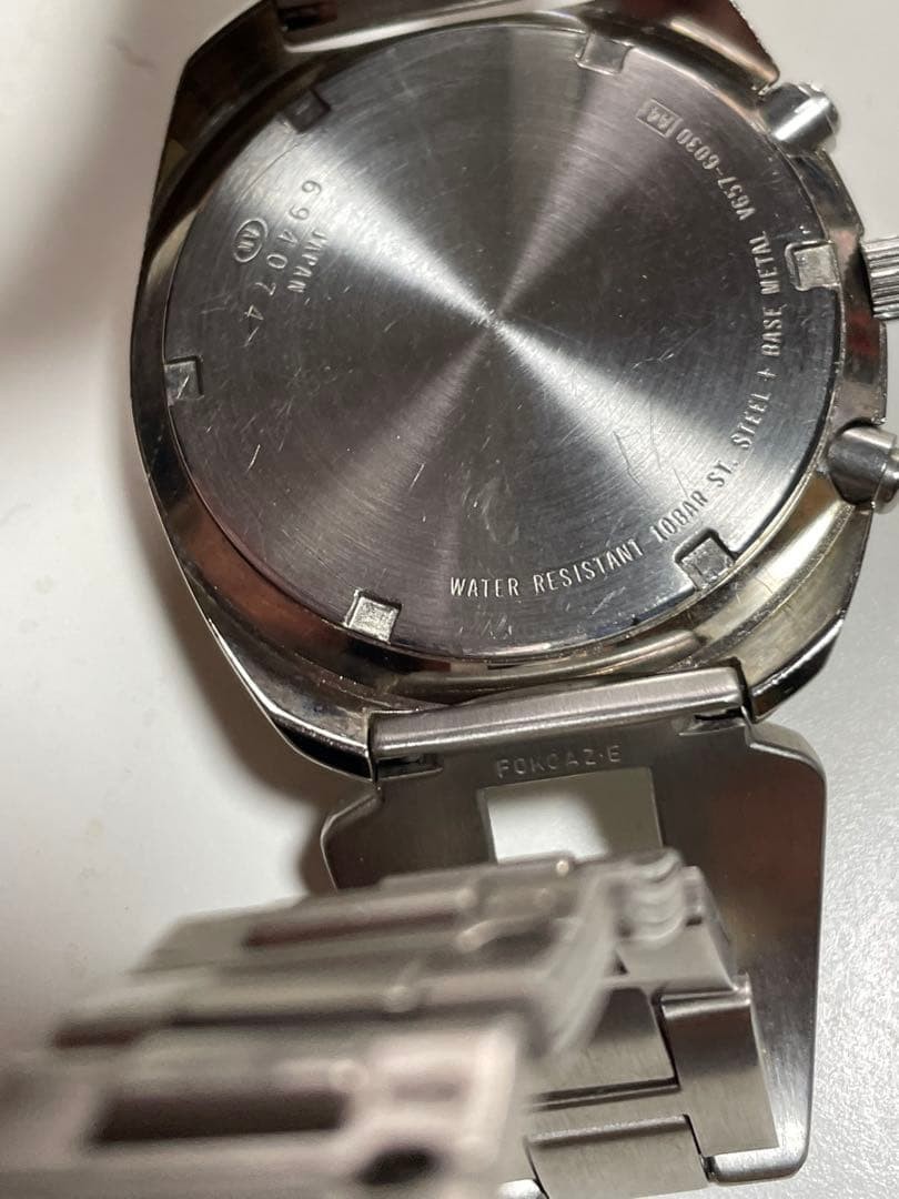 SEIKO ALBA AKA 10BAR Chronograph Working Confirmed 1/10-Second Yellow Quartz