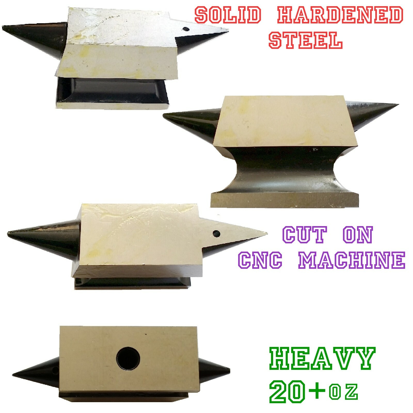 Double Horn Anvil Solid Steel Heavy 560gms Metal Forming H-DUTY PROFESSIONAL