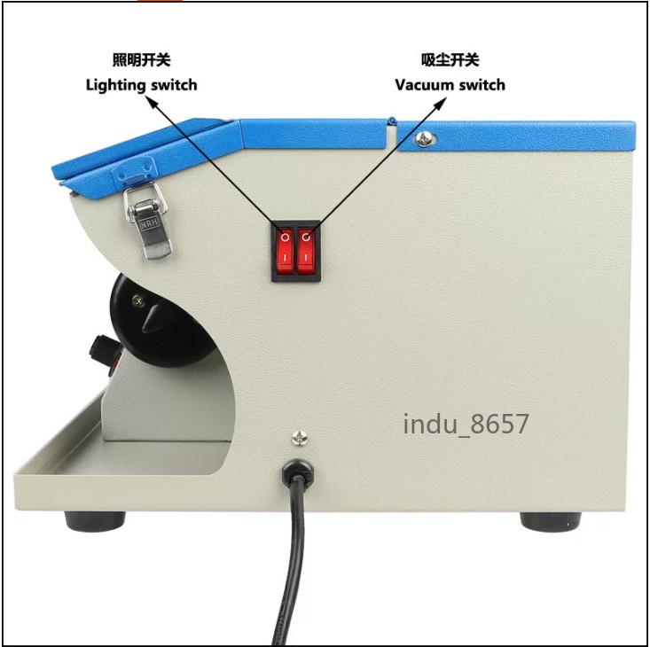 Double Head Dust Extraction Cloth Buffing Polishing Machine 110/220V 200W Motor
