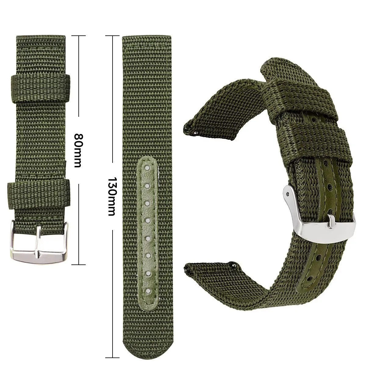 Quick Release Nylon Canvas WatchBand Universal Bracelet for Samsung for Huawei f