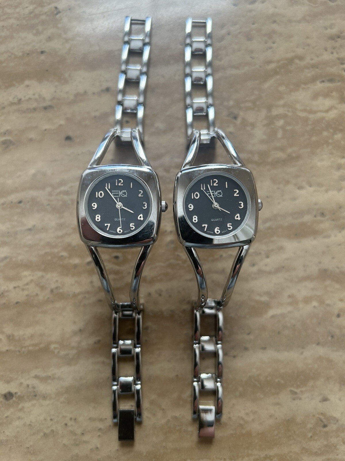 2 brand new EKO Silver Japan Quartz Watches (the Buyer gets 2 Watches)USA Vendor