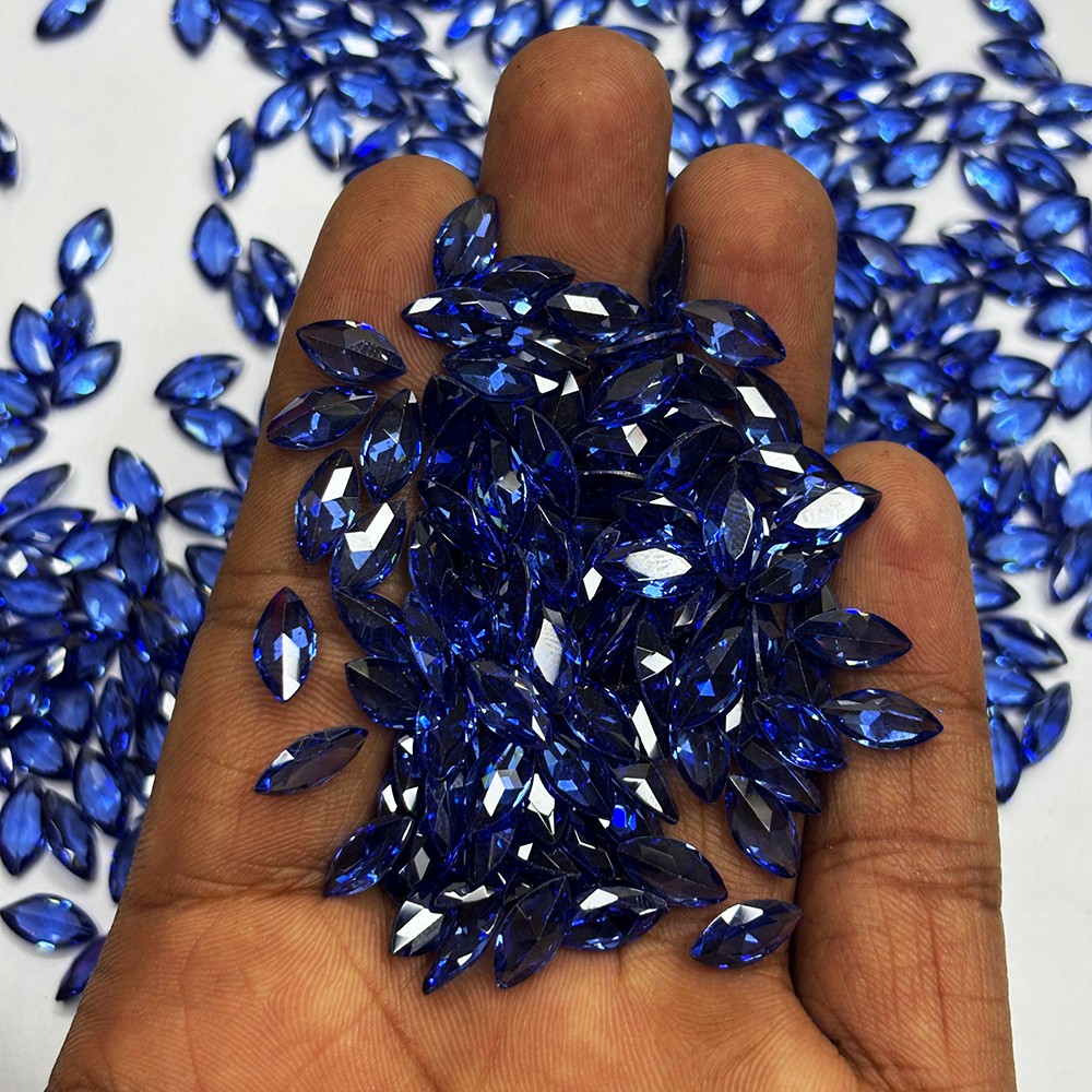 CERTIFIED 10×5 mm Lot Natural Blue Sapphire Marquise Cut 6 Pcs Loose Gemstone