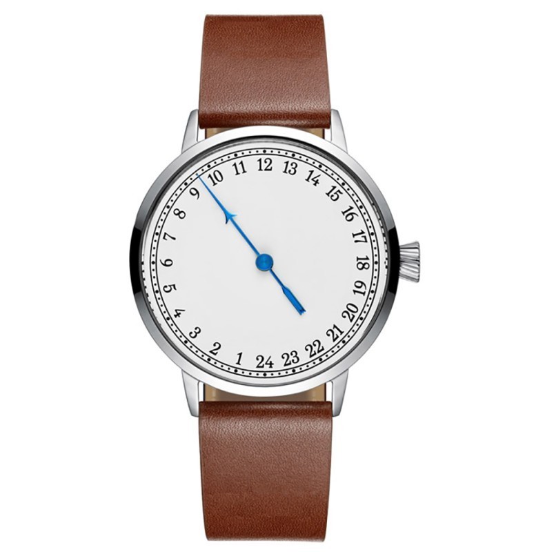 Svalbard AURORA AA42 Quartz Steel White Leather Blue Brown 24h Men’s Watch