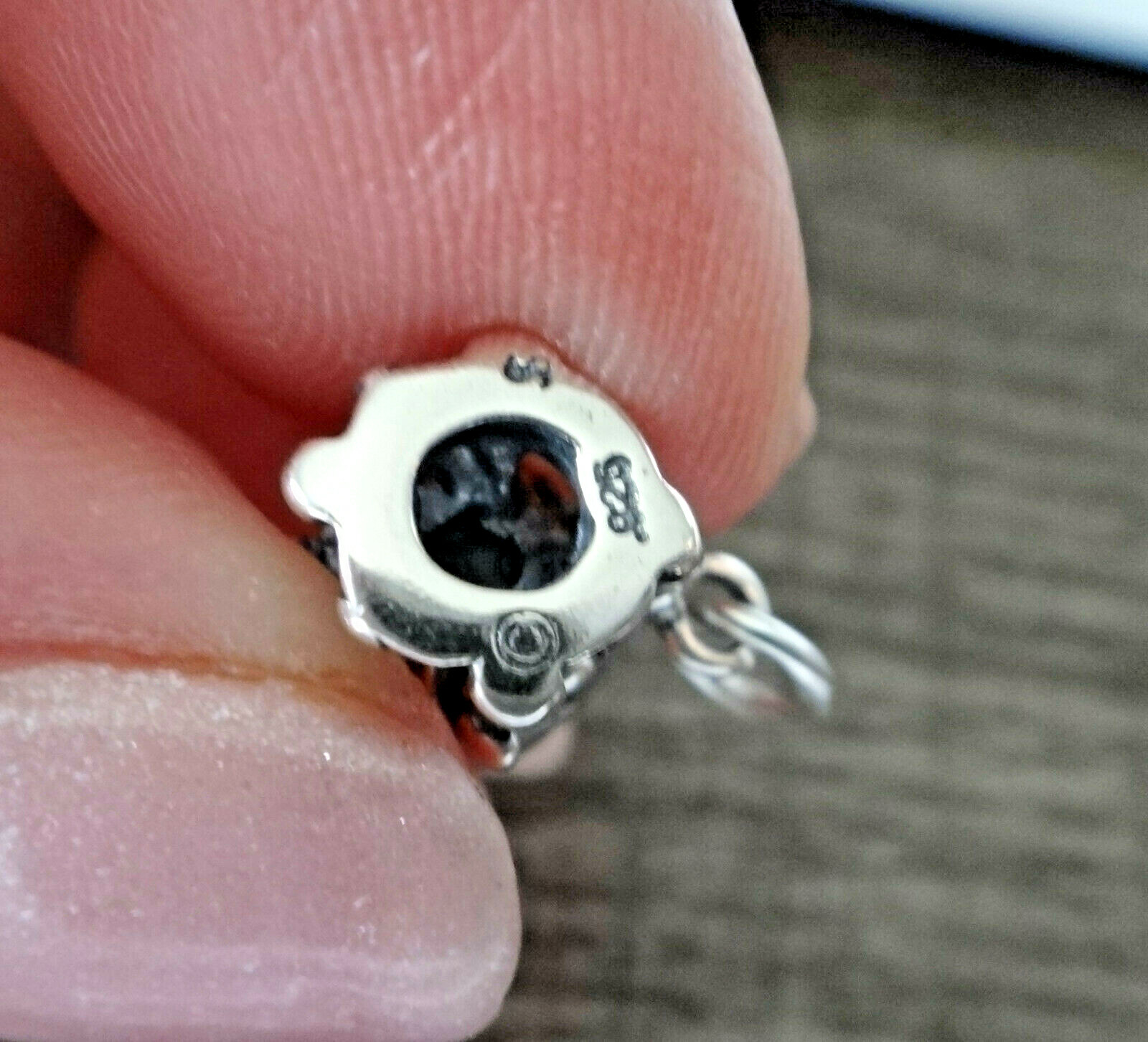 12x15mm Unusual Realistic Fortune Teller Crystal Ball Sterling Silver Charm
