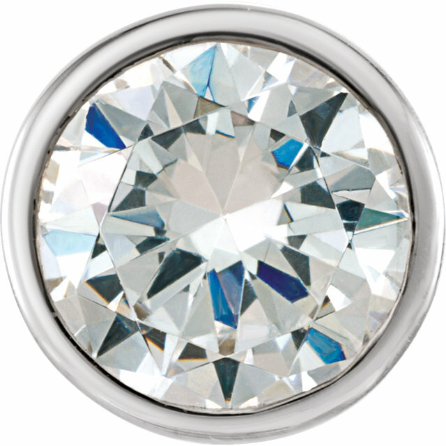 3.2mm 1/12ct Solid PLATINUM 950LOW Round Tapered Bezel Setting Die Struck USA