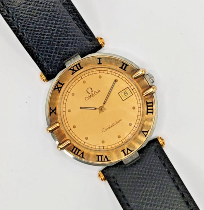 Omega Constellation Manhattan Ref 196.0360.1 18k bezel Cal 1379 Box Papers 1996