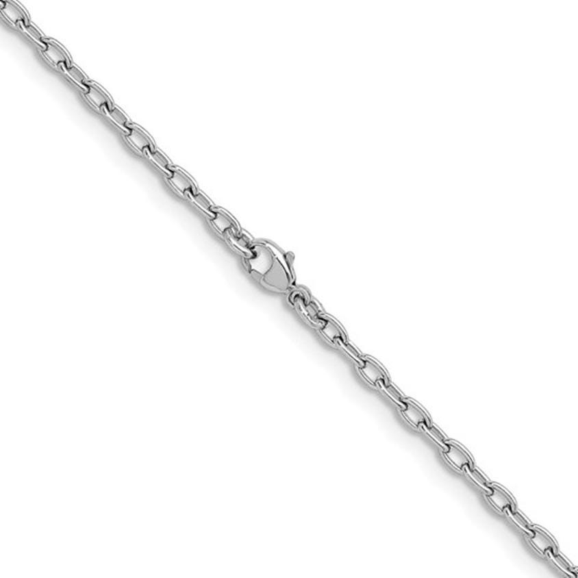 3.0mm Platinum PT950 Solid Fancy Link Cable Chain Necklace 18″ 20″ 24″ or 30″