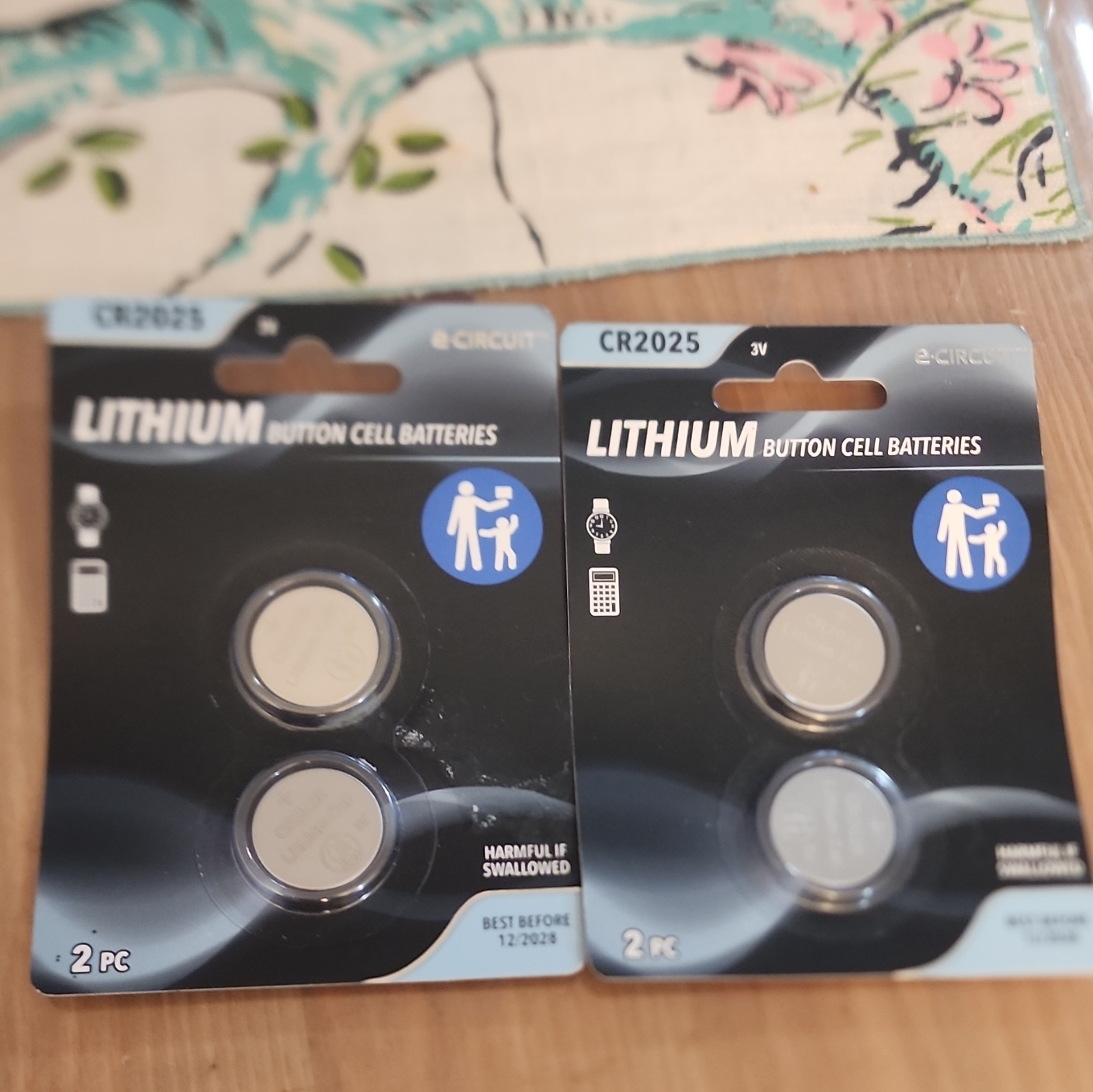 e-Circuit CR2025 3V Lithium Coin/Button Cell Battery 2 Pack Exp 12/2028