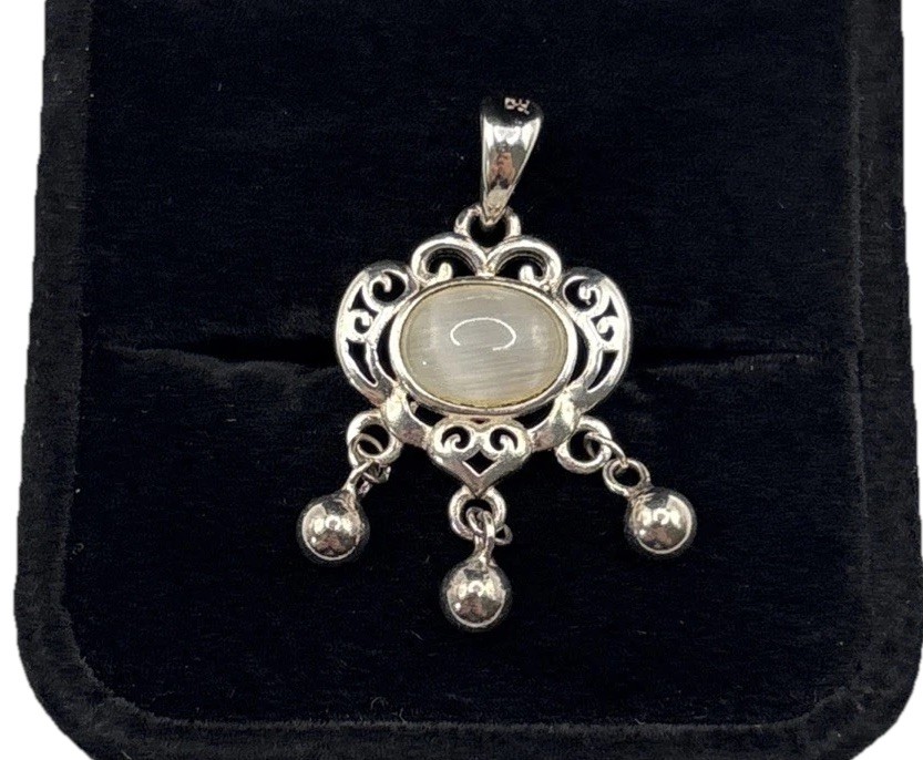 990 Pure Silver European Jewelry Vintage 1/1 Anniversary Birthday Gift Pendant