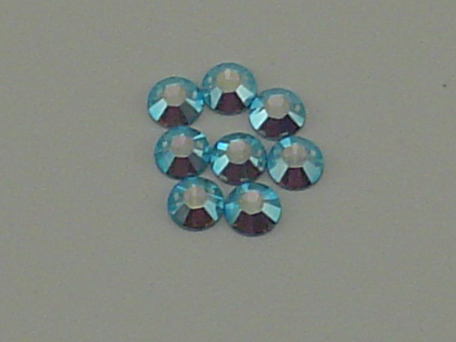 12ss AQUAMARINE AB HOTFIX European Rhinestones 1gr.