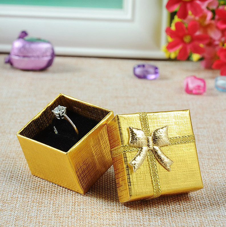 New 24 Boxes Jewelry Gift Ring Earrings Pendant Case Boxes Mignon Square Lots
