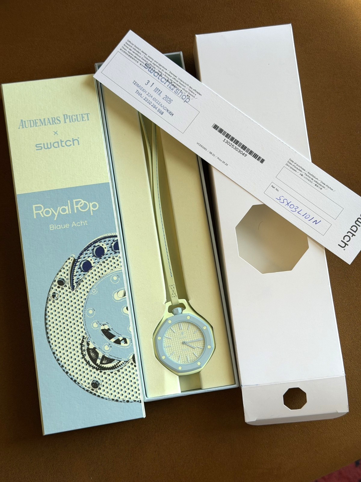 Swatch × Audemars Piguet Royal Pop “Blaue Acht” — Ref. SSX03L101N