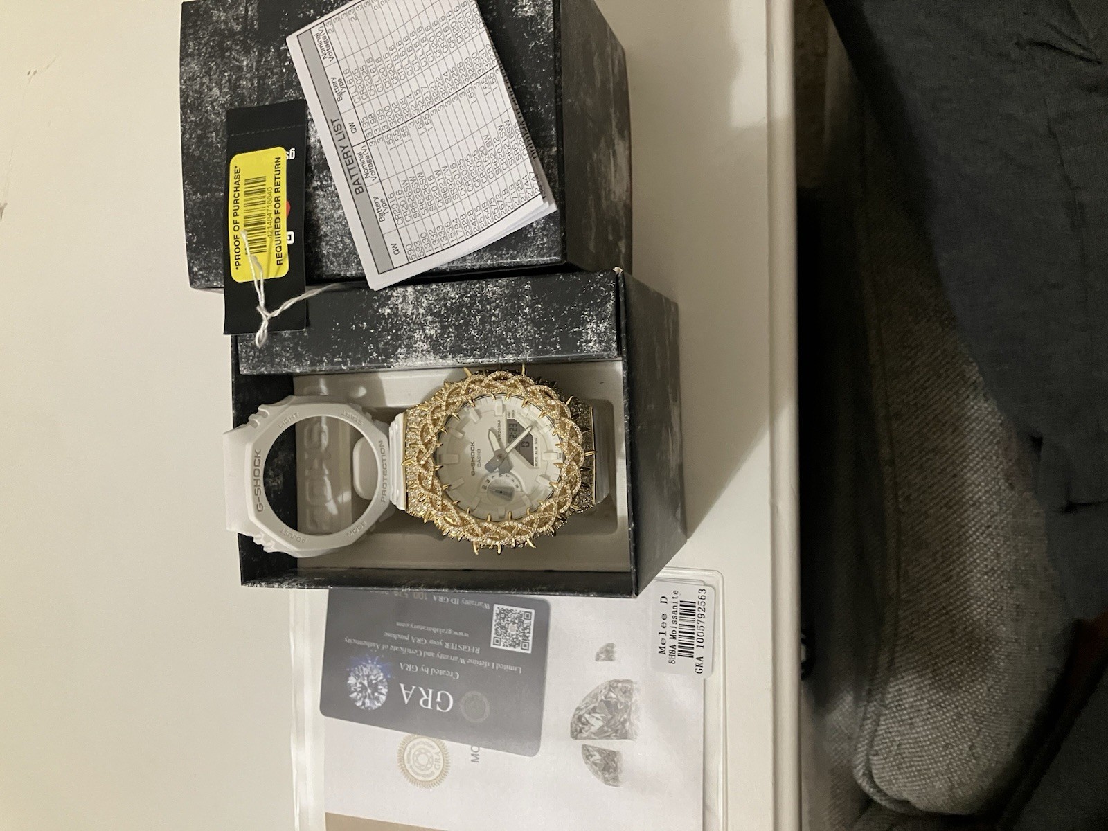 Moissanite G-SHOCK Casio W/Box Papers