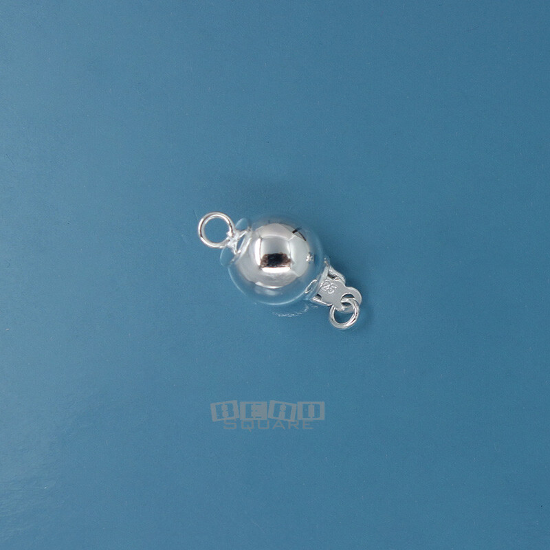 Solid Sterling Silver 8mm (7.8mm) Round Ball Smooth Plain Clasp Connector #33221