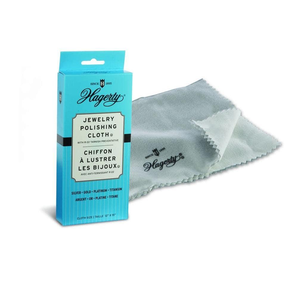 Hagerty 2-Piece Jewelry Polishing Cloth Set for Cleaning Gold, Silver, Platinum