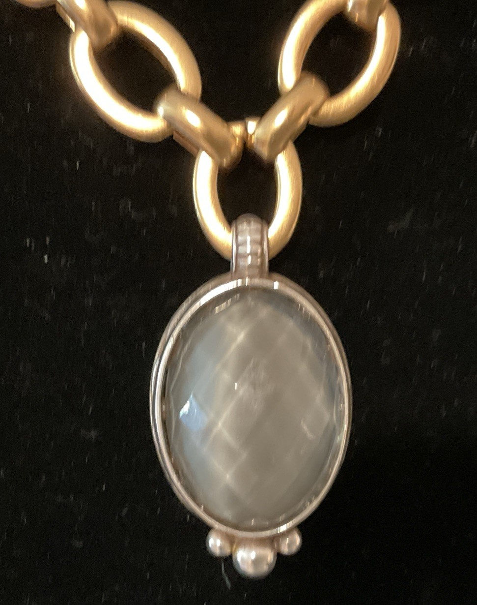 ELEGANT BRIGHTON NWT SOL E LUNA GOLDEN MOON GERMAN GLASS SHORT NECKLACE RP$138
