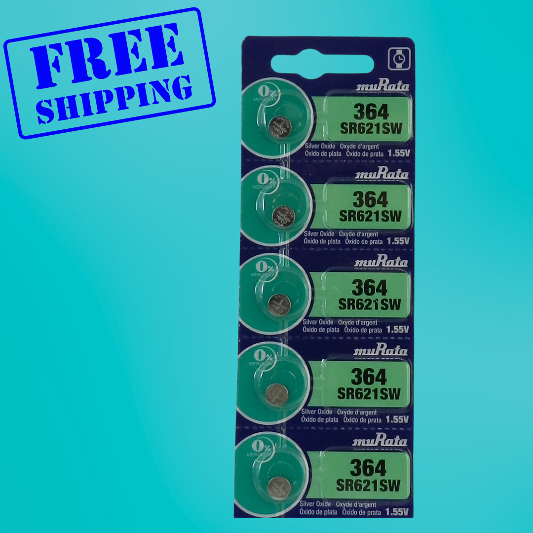Murata / Sony 364 SR621SW Watch Battery Exp.2034 – 5Pc