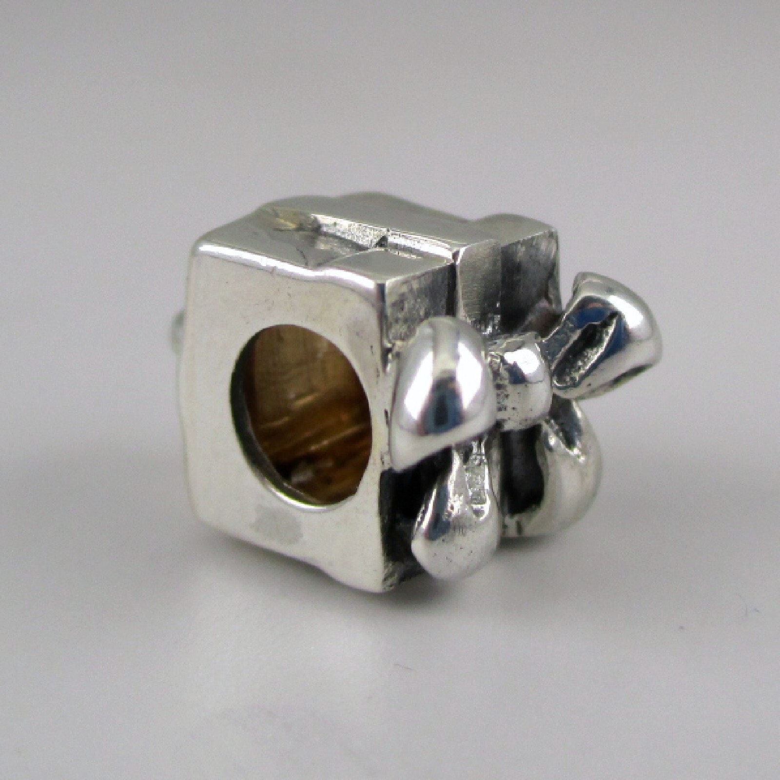 Sterling Silver GIFT BOX Charm Bead PRESENT for Bracelet PENDAN Converter DANGLE