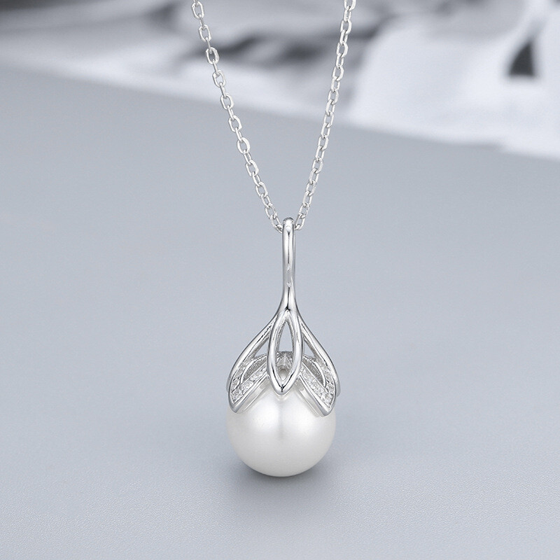 Sterling Silver Semi Mount Pendant Setting 6-10 Pearl Mounting Bail Cap with Pin