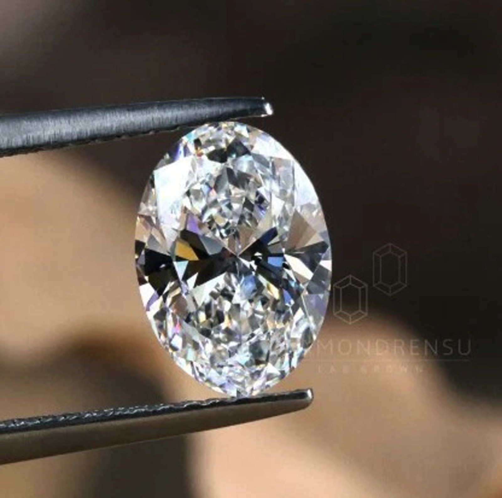 Lab Grown Diamond 3.9 Ct Oval Shape D Color VVS1 Clarity IGL Gemstone 6AHG