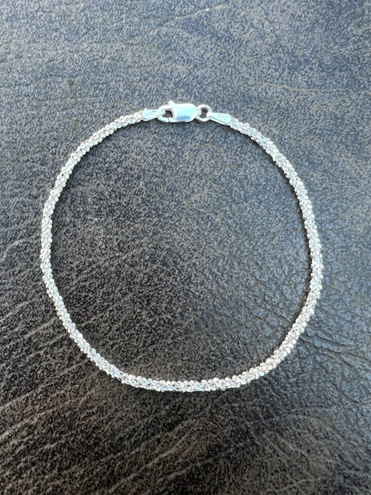 Real Solid 925 Sterling Silver Diamond Cut 3mm Sparkle Rope Bracelet 6-8.5″ Long