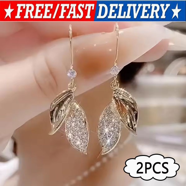 Costume Jewelry Fashion Drop Dangle Earrings Silver , Gold Leaf Women Leaves New