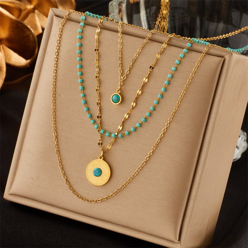 Vintage Multi-Layer Fish Pendant Necklace