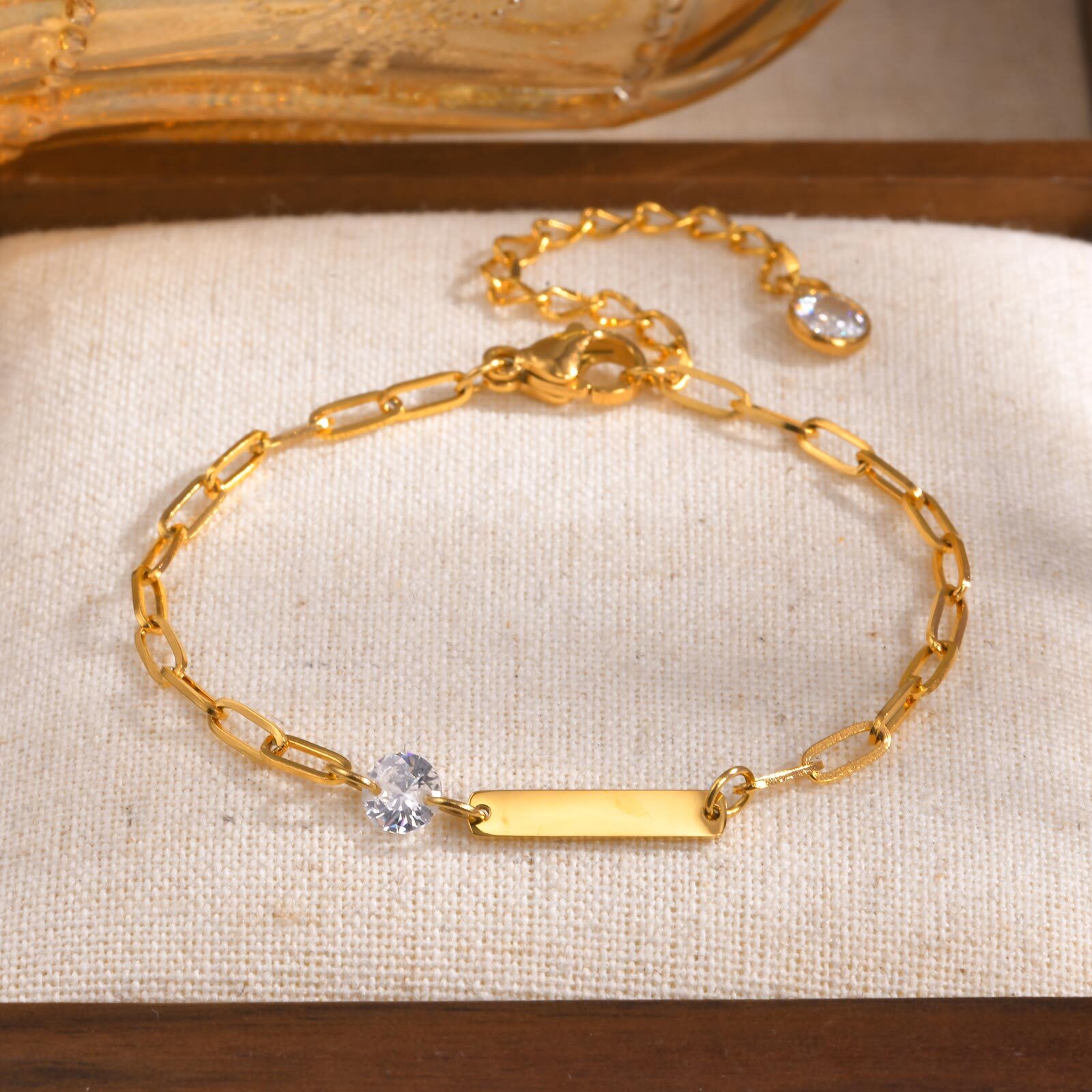VNOX Personalized Birthstone Bracelet for Girl Women Birthday Christmas Gift