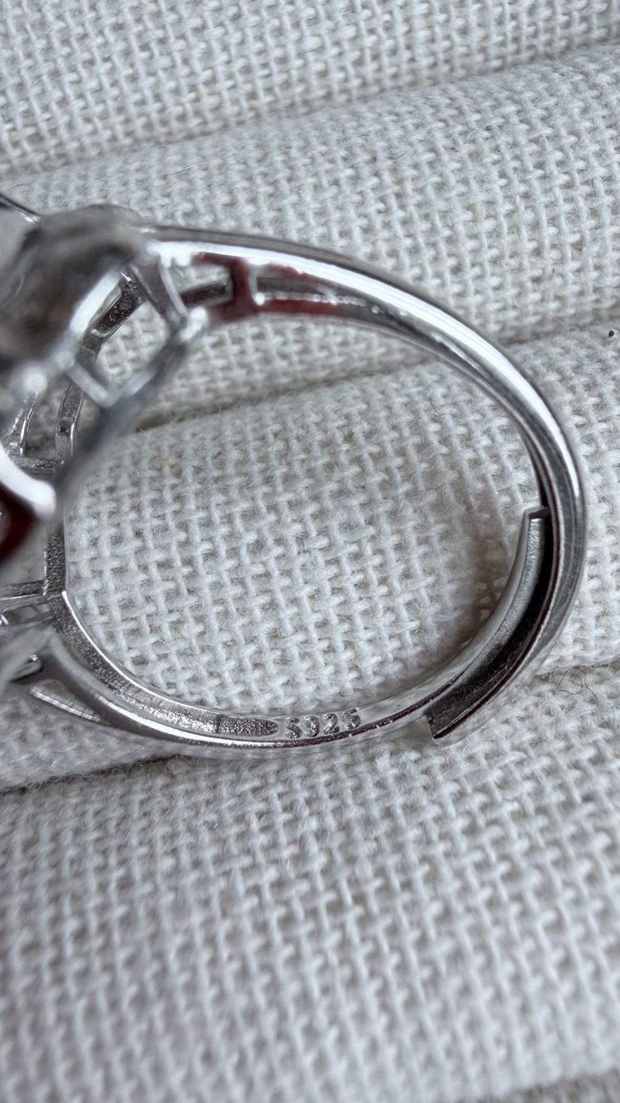 Natural Rutilated Quartz Ring – S925 Sterling Silver 14.5*11.5mm