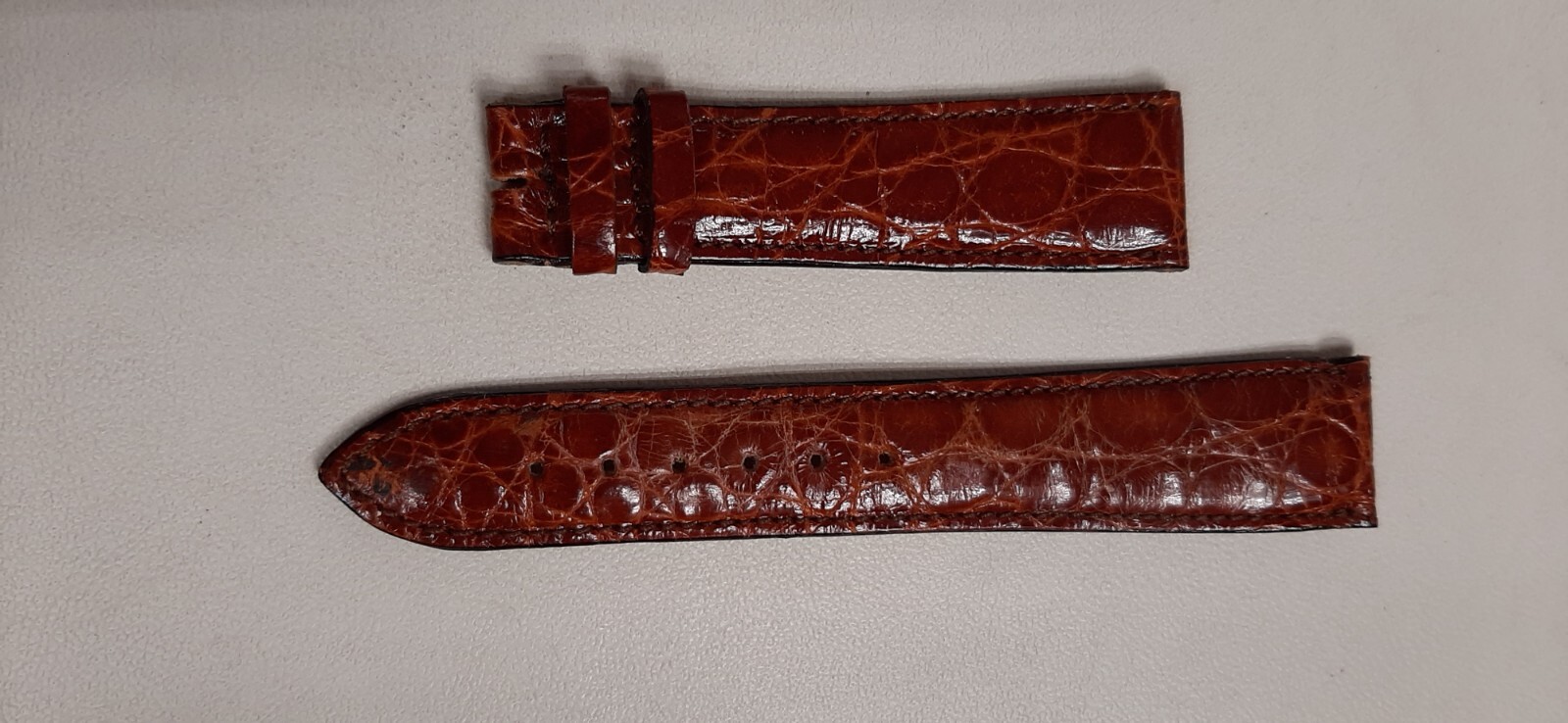 LONGINES ORIGINAL BROWN CROCODILE STRAP NEW OCCASION 20mm