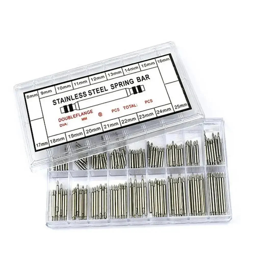 360Pcs Watch Spring Bars Pins Band Strap Link Repair Kit 8-25mm Remover Tool