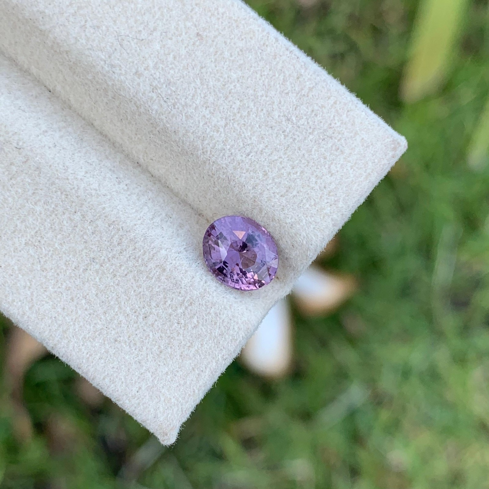 1.35 Cts Natural Lavender Eye Clean Spinel Oval Cut Loose Gemstone Tanzania