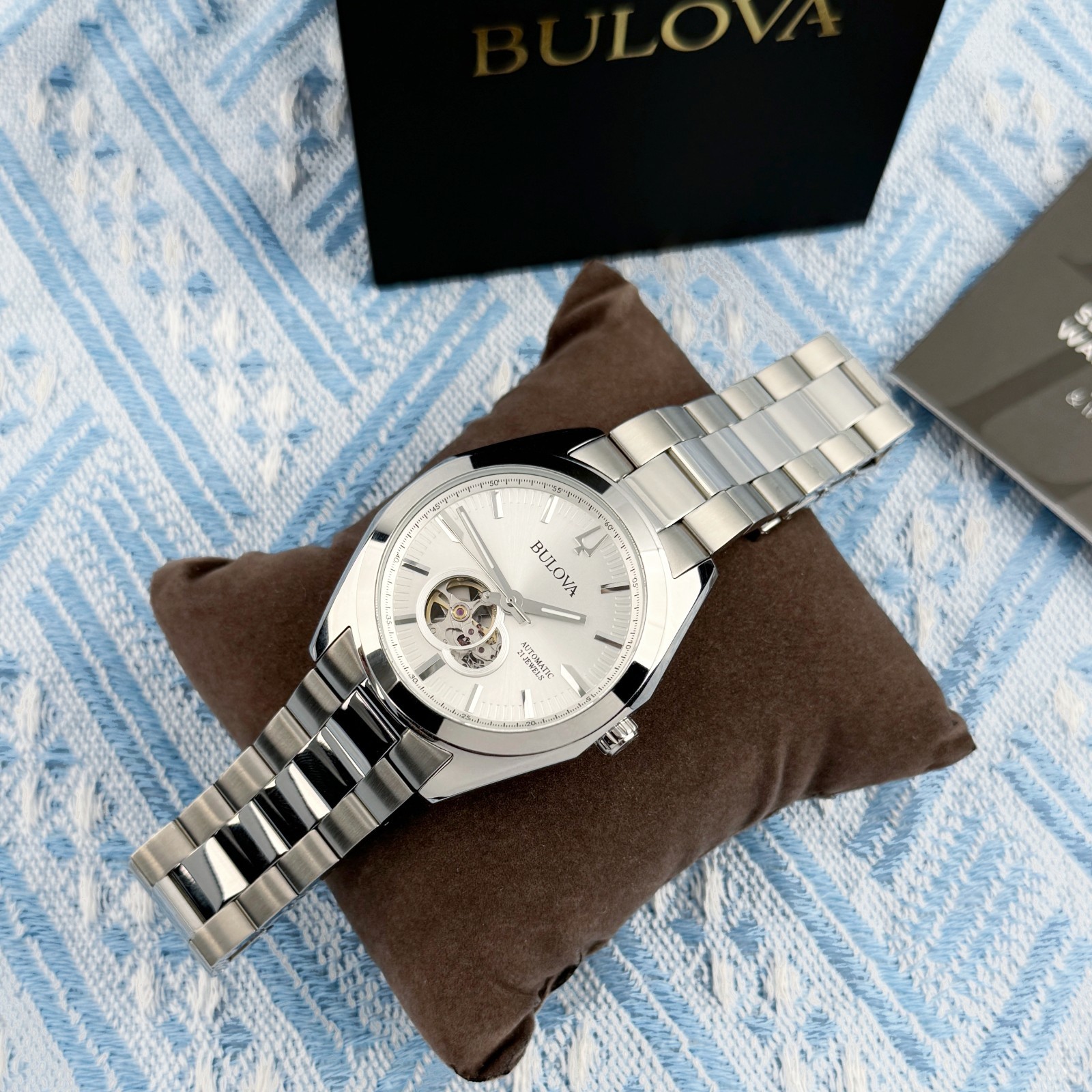 New Bulova Surveyor Automatic Men’s Watch silver Dial 42mm/96A274