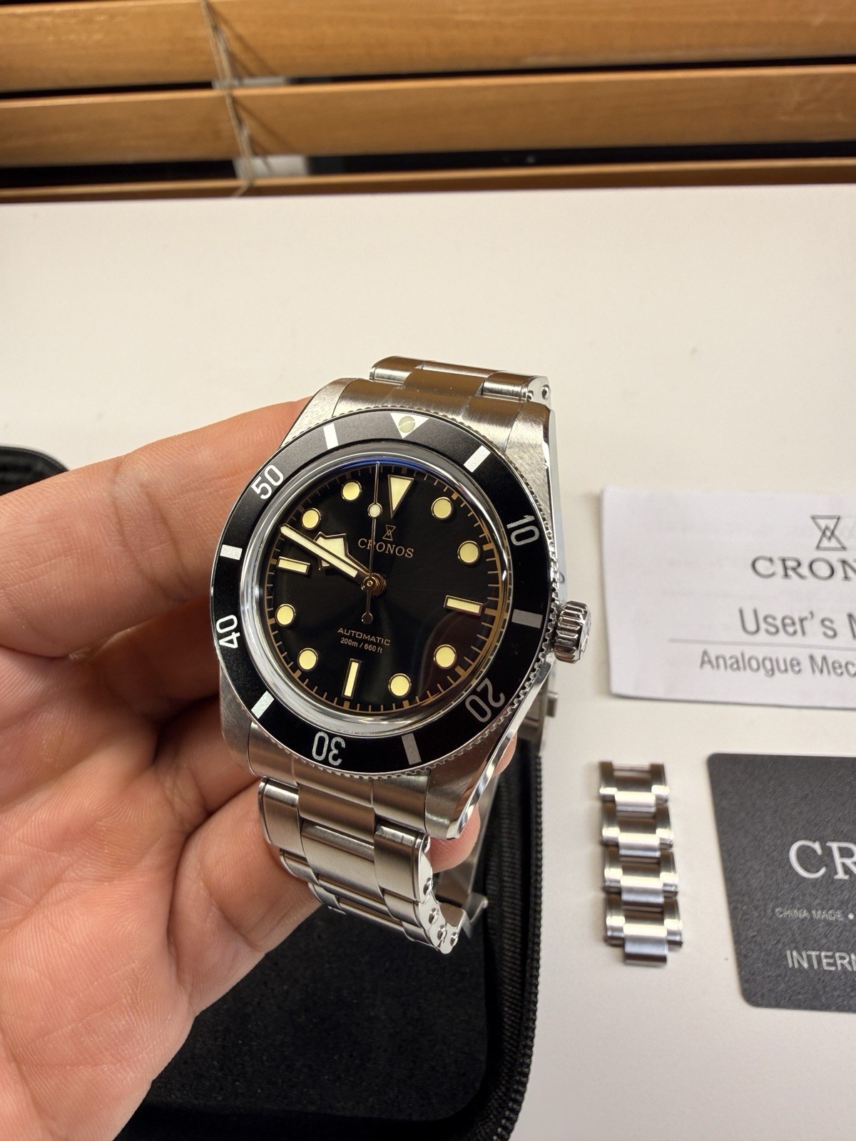 Cronos 37mm PT5000 Vintage Diver Watch L6033 – USA SELLER