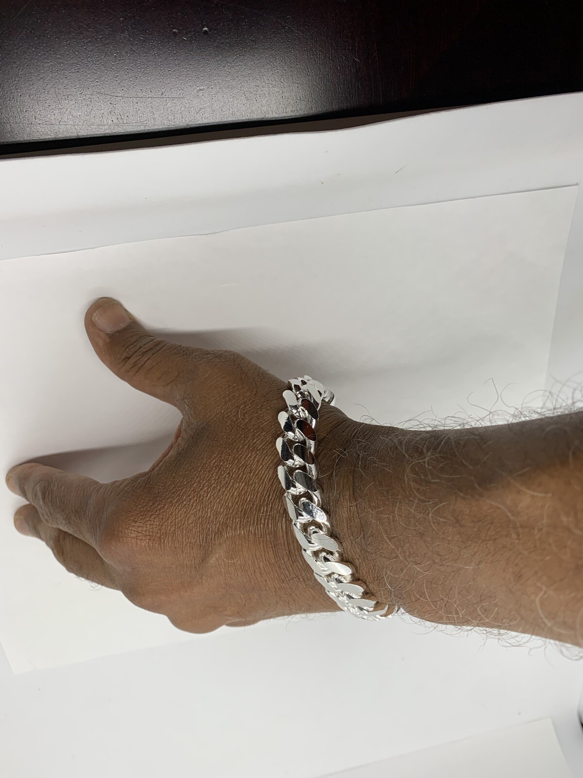 Hand Polished 13mm Solid 925 Silver Miami Cuban Link Men’s Bracelet 8″ 9″ Italy