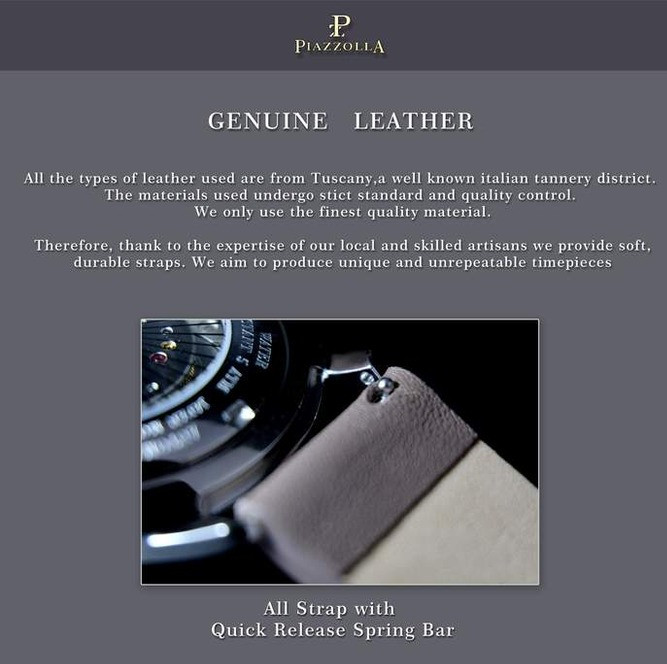 1 of 1 Piazzolla Auomatic watch with Power Reserve- See Description