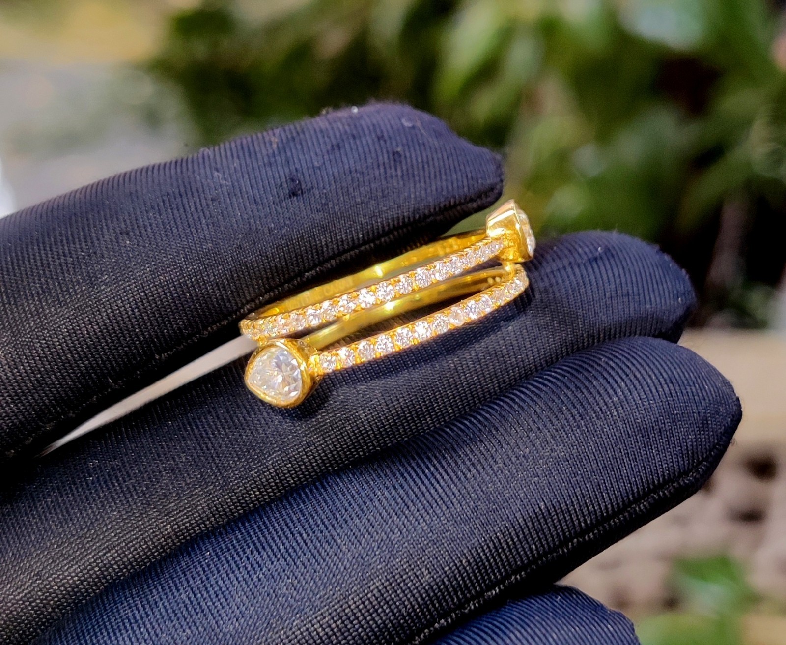 1.50Ct Round Lab Created Diamond Wedding Band Ring 14K Yellow Gold Plated Silver