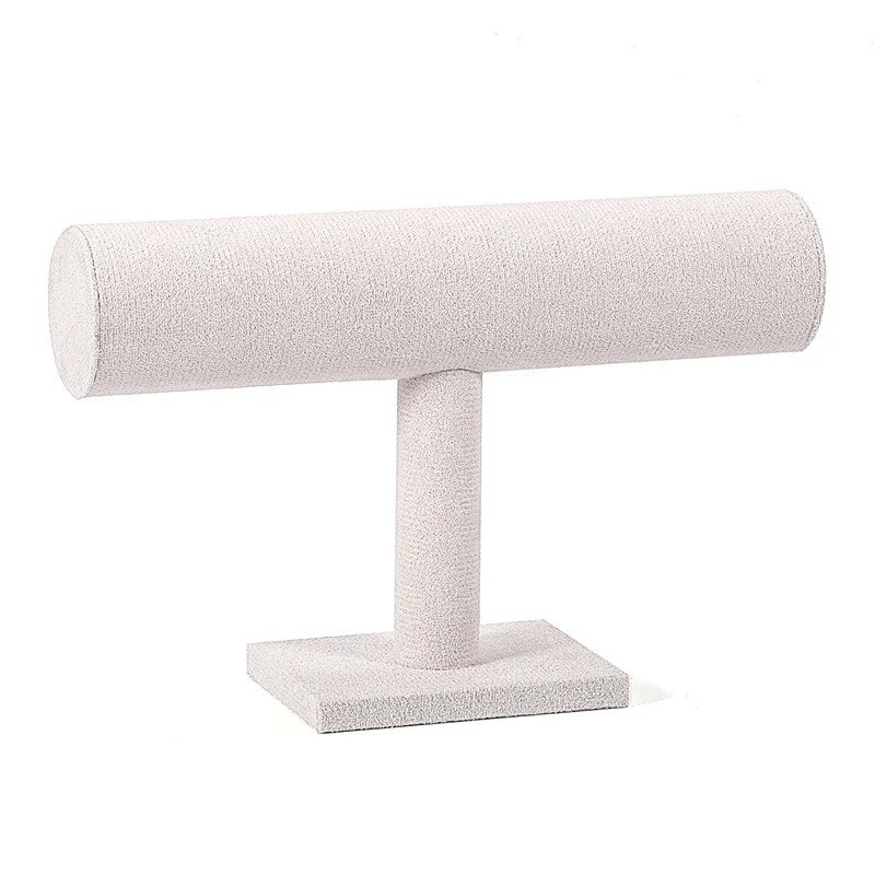 Velvet T-Bar Bracelet Display Stand Black Gray Jewelry Holder Watch Bangle Rack