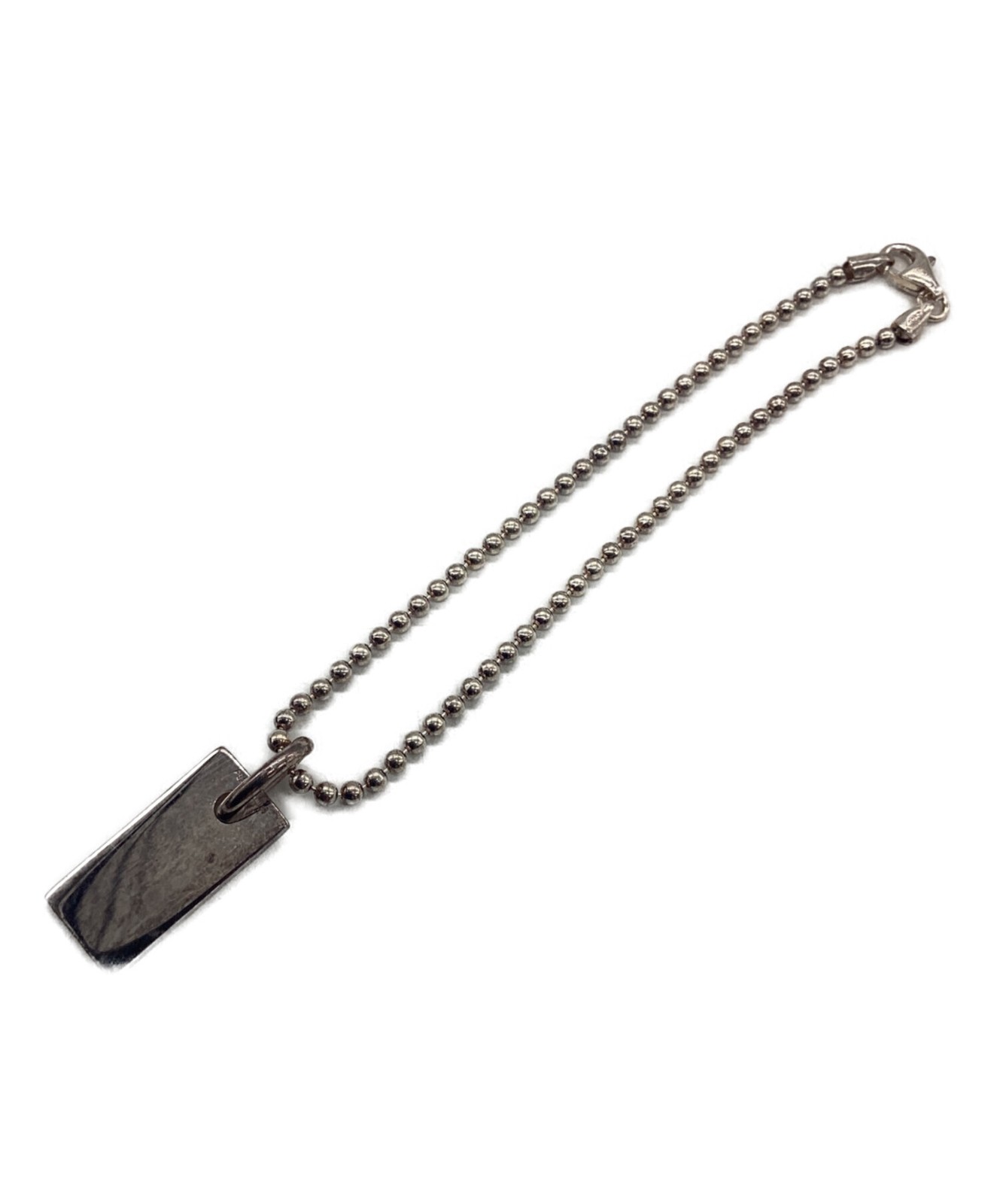 Gucci Silver 925 Ball Bead Chain Bracelet 7.09 in 18 cm Mens with Box and Pouch