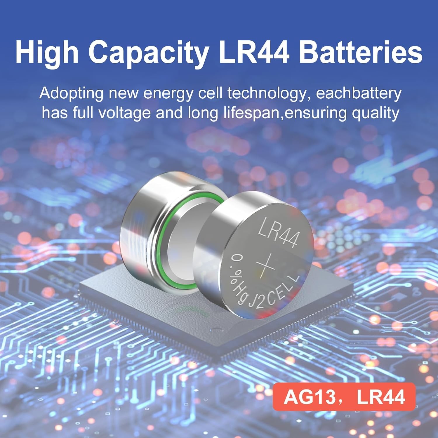 AG13 LR44 A76 L1154 1.5V Alkaline Button Coin Cell Batteries 25 Pack
